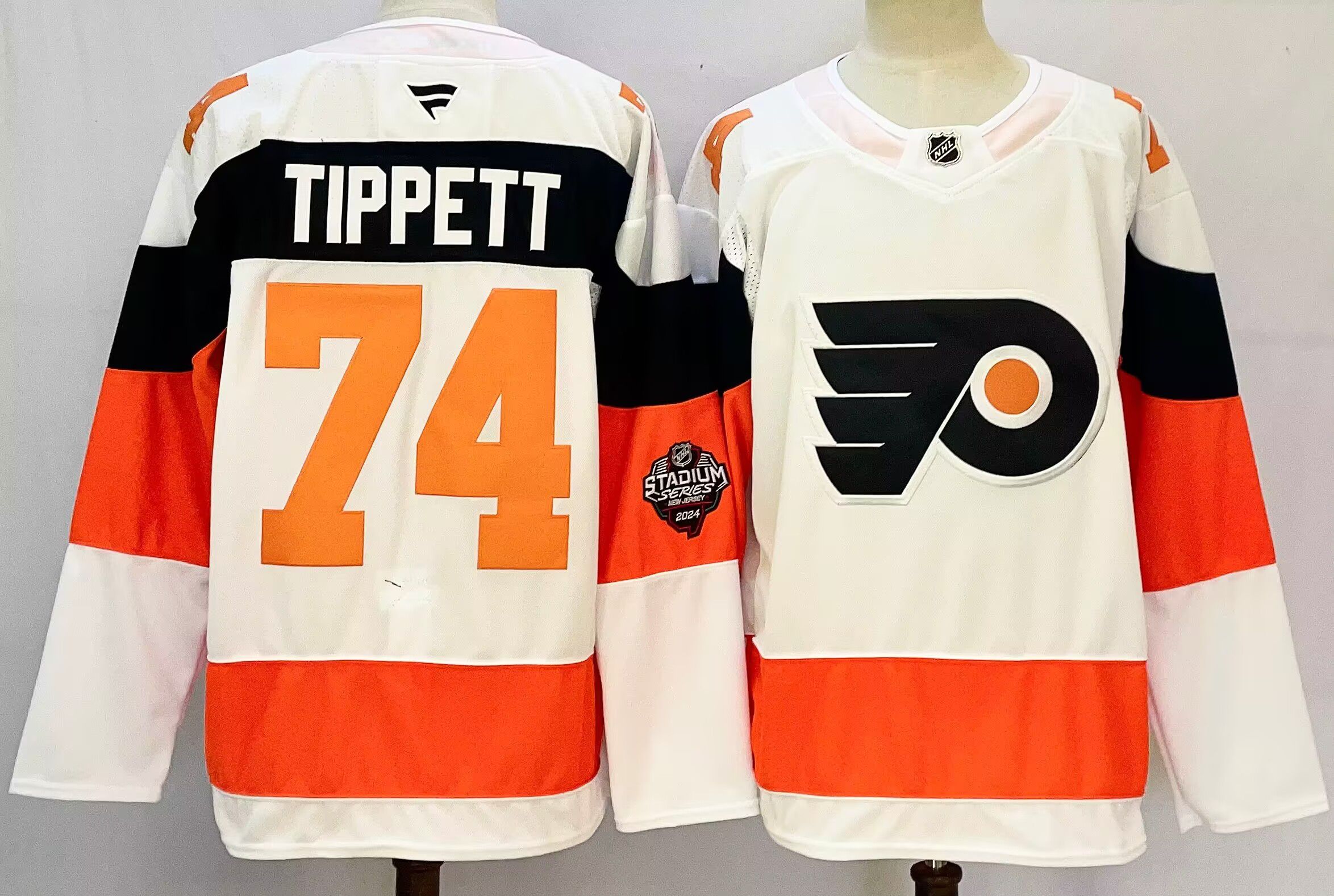 Men Philadelphia Flyers #74 Tippett White 2025 Home Premier Player NHL Jersey->philadelphia flyers->NHL Jersey